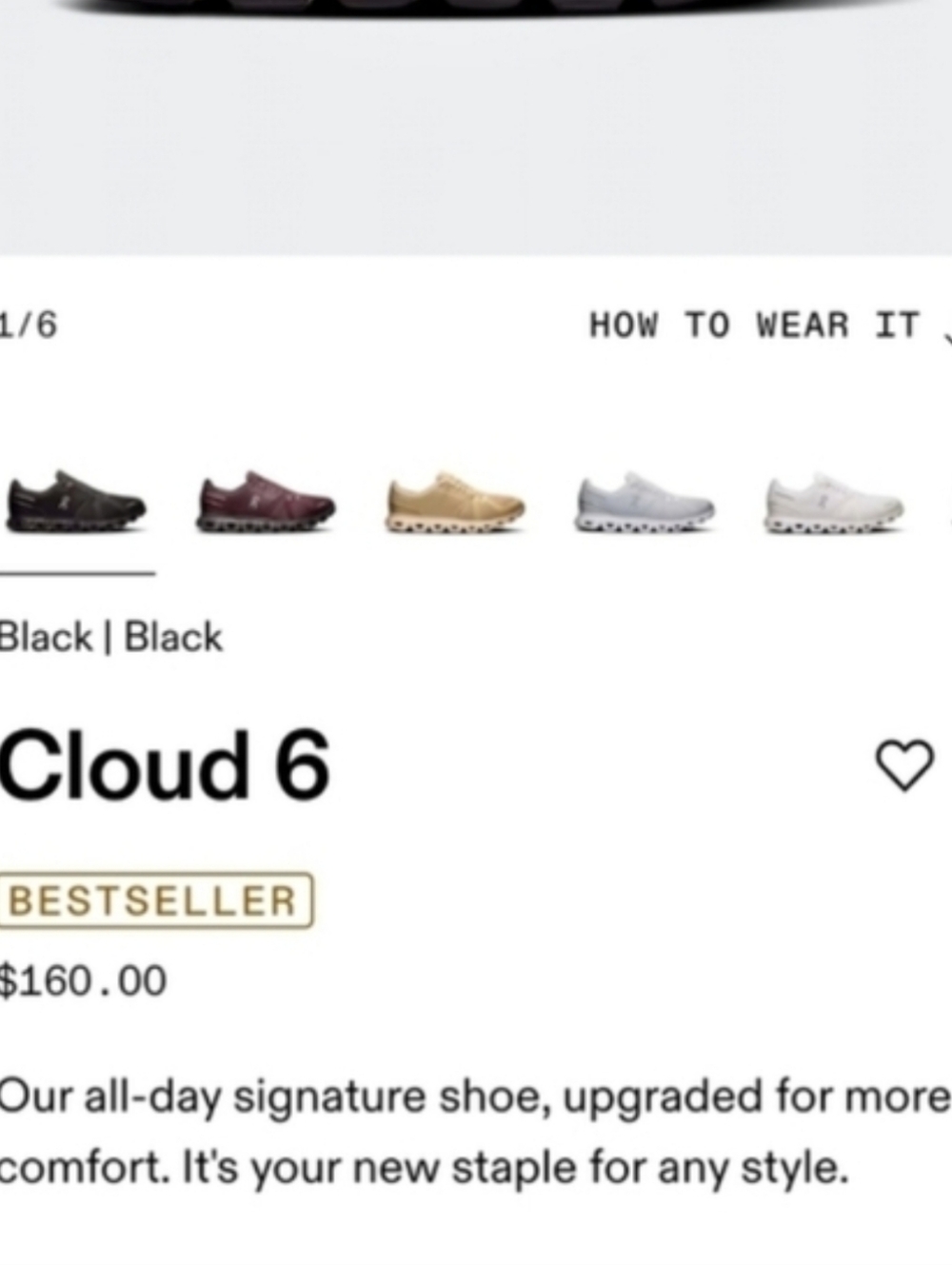 On Running Cloud 6 Black Athletic Jog Walk Tennis Sneaker Water Shoe Men 8.5 - Picture 11 of 13